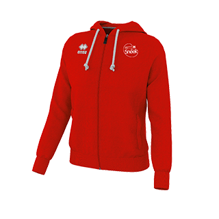 VC Sneek dames sportvest wita rood front VC Sneek dames sportvest wita rood front