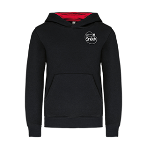 VC Sneek kids hooded sweater met gecontrasteerde capuchon