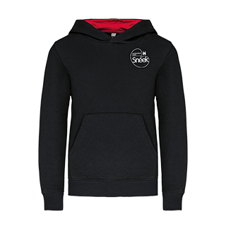 VC Sneek kids hooded sweater met gecontrasteerde capuchon